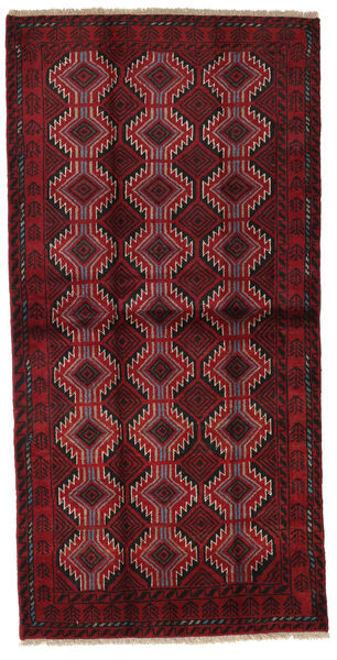  Baluch Rug 102X201 Authentic
 Oriental Handknotted Dark Red/Dark Brown (Wool, Persia/Iran)
