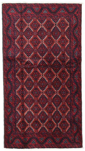  Baluch Rug 100X185 Authentic
 Oriental Handknotted Dark Red/Dark Purple (Wool, Persia/Iran)