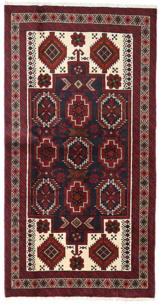  Baluch Rug 103X195 Authentic
 Oriental Handknotted Dark Red/Beige (Wool, Persia/Iran)