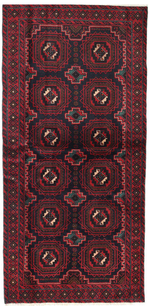  Baluch Rug 100X203 Authentic
 Oriental Handknotted Dark Red/Dark Blue (Wool, Persia/Iran)