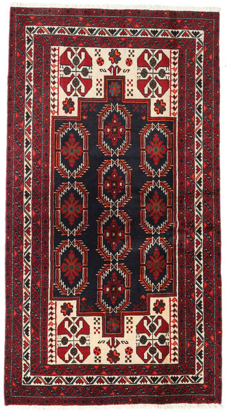  Baluch Rug 105X195 Authentic
 Oriental Handknotted Dark Red (Wool, Persia/Iran)