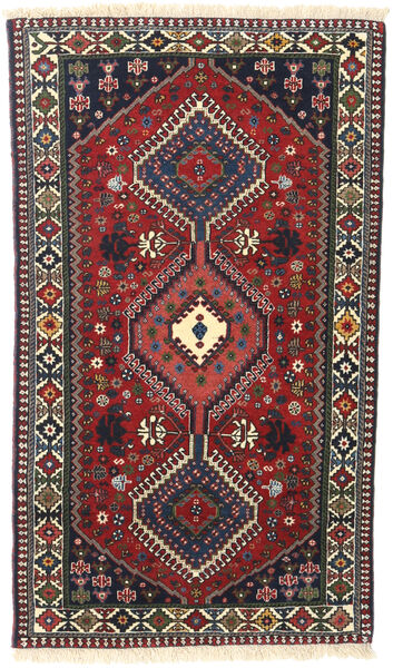  Yalameh Rug 80X137 Authentic
 Oriental Handknotted Dark Red/Black (Wool, Persia/Iran)