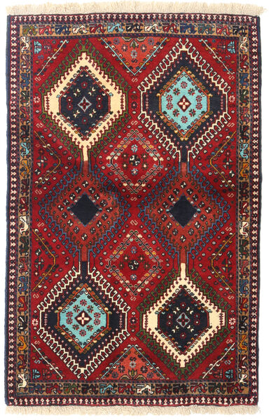  Yalameh Rug 84X130 Authentic
 Oriental Handknotted Dark Red/Dark Brown (Wool, Persia/Iran)