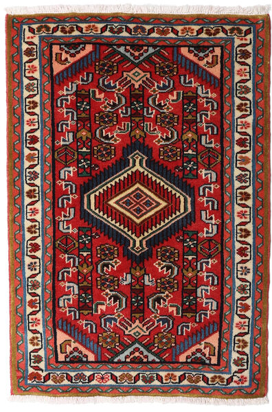  Asadabad Rug 64X93 Authentic
 Oriental Handknotted Dark Red/Black (Wool, Persia/Iran)