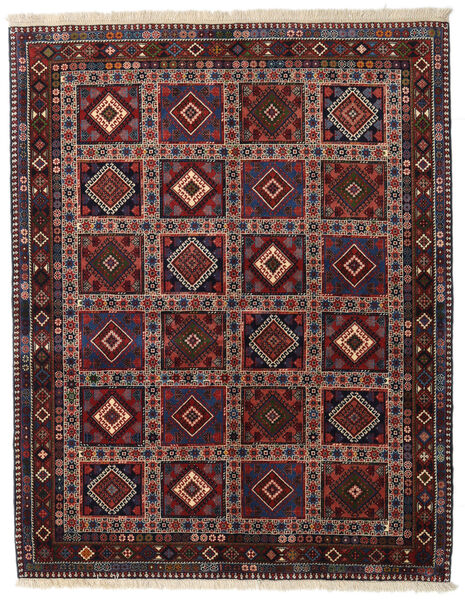  Yalameh Rug 150X190 Authentic
 Oriental Handknotted Dark Red/Dark Grey (Wool, Persia/Iran)