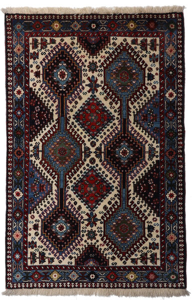  Yalameh Rug 80X126 Authentic
 Oriental Handknotted Dark Red/Dark Grey (Wool, Persia/Iran)