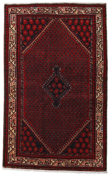  Hamadan Rug 128X206 Authentic
 Oriental Handknotted Dark Red/Dark Brown (Wool, Persia/Iran)