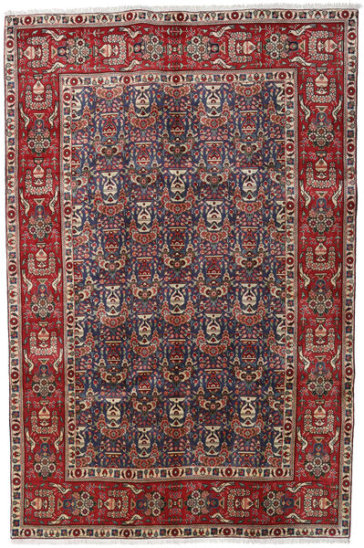  Tabriz Rug 196X295 Authentic
 Oriental Handknotted Dark Red/Dark Grey (Wool, Persia/Iran)
