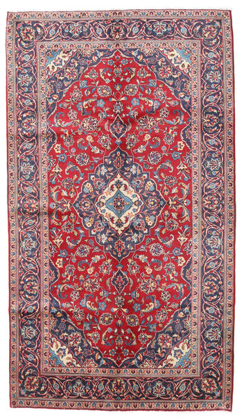  Keshan Rug 148X261 Authentic
 Oriental Handknotted Light Grey/Crimson Red (Wool, Persia/Iran)