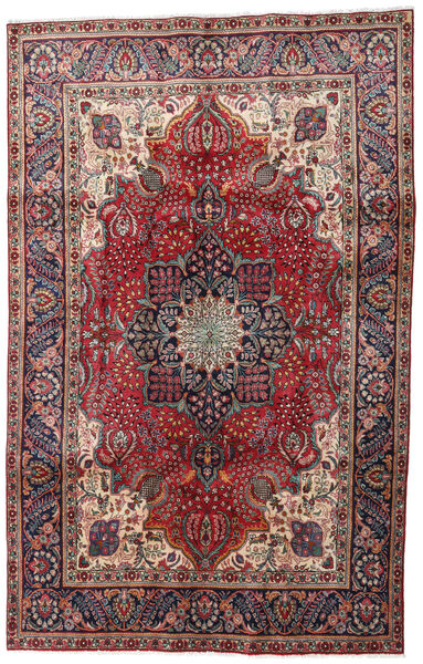  Tabriz Rug 190X295 Authentic
 Oriental Handknotted Dark Red/Dark Brown (Wool, Persia/Iran)