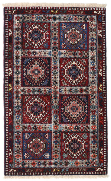  Yalameh Rug 80X135 Authentic
 Oriental Handknotted Dark Brown/Dark Red (Wool, Persia/Iran)