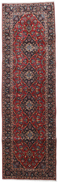  Keshan Rug 91X302 Authentic
 Oriental Handknotted Runner
 Dark Red/Brown (Wool, Persia/Iran)