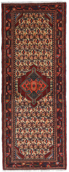  Asadabad Rug 80X206 Authentic
 Oriental Handknotted Runner
 Dark Red/Black (Wool, Persia/Iran)