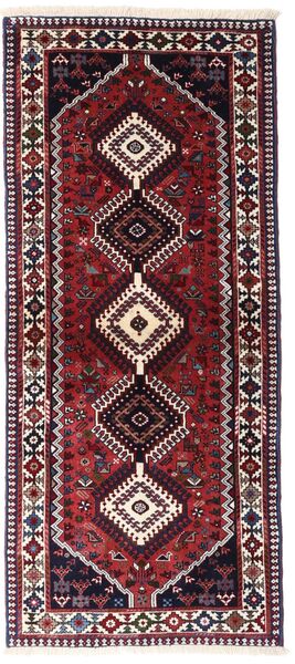  Yalameh Rug 83X190 Authentic
 Oriental Handknotted Runner
 Dark Red (Wool, Persia/Iran)