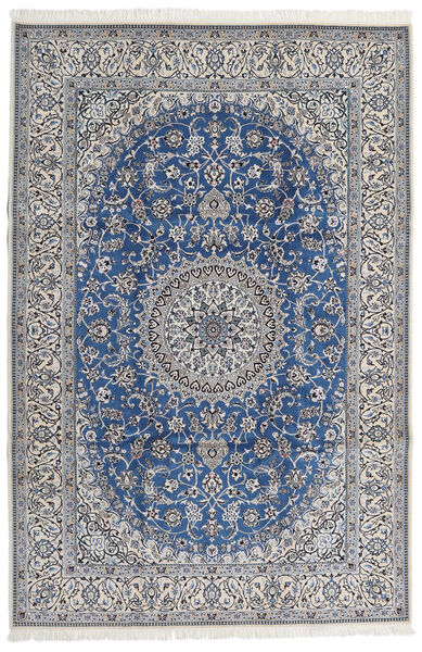  Nain 9La Rug 206X307 Authentic
 Oriental Handknotted Light Grey/Dark Grey (Wool/Silk, Persia/Iran)