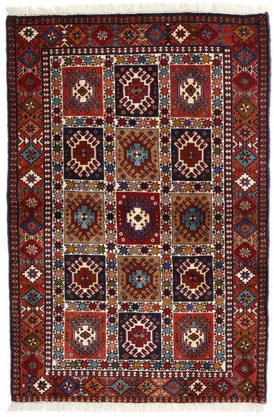  Yalameh Rug 104X154 Authentic
 Oriental Handknotted Dark Red (Wool, Persia/Iran)