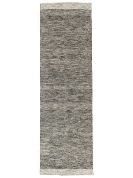  Serafina - Dark Grey Melange Rug 100X350 Authentic
 Modern Handwoven Hallway Runner
 Light Grey (Wool, India)