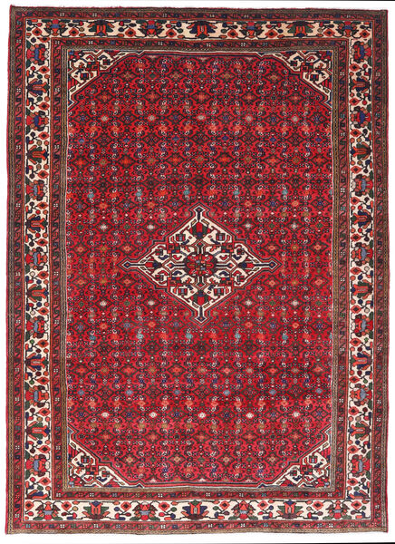  Oriental Hosseinabad Rug 205X284 Red/Dark Red (Wool, Persia/Iran)