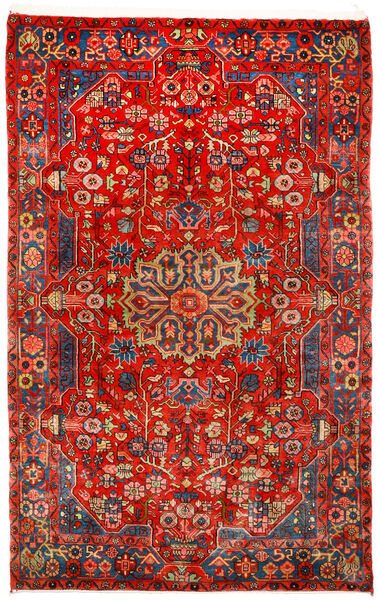  Nahavand Old Rug 155X246 Authentic
 Oriental Handknotted Rust Red/Dark Red (Wool, Persia/Iran)