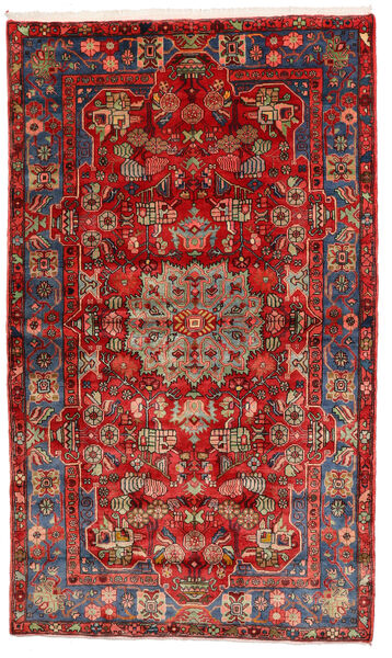  Nahavand Old Rug 153X256 Authentic
 Oriental Handknotted Dark Red/Rust Red (Wool, Persia/Iran)