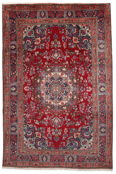  Mashad Rug 193X293 Authentic
 Oriental Handknotted Dark Brown/Dark Red (Wool, Persia/Iran)