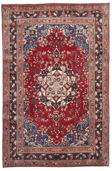  Mashad Rug 200X308 Authentic
 Oriental Handknotted Dark Red/Dark Purple (Wool, Persia/Iran)