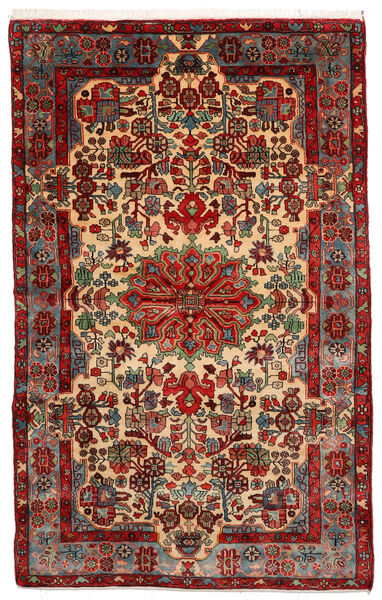 Nahavand Old Rug 155X247 Authentic
 Oriental Handknotted Dark Red/Dark Brown (Wool, Persia/Iran)