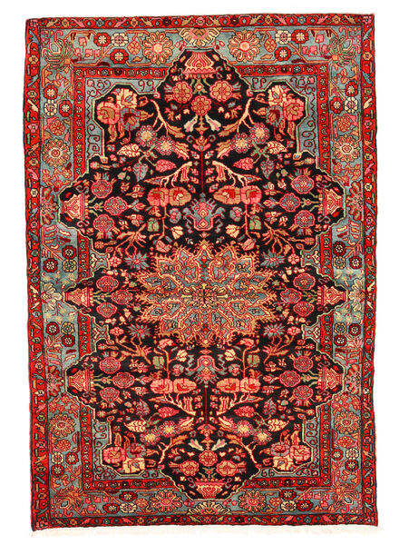  Nahavand Old Rug 158X230 Authentic
 Oriental Handknotted Dark Red/Rust Red (Wool, Persia/Iran)