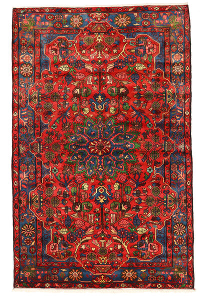  Nahavand Old Rug 159X250 Authentic
 Oriental Handknotted Dark Red/Dark Brown (Wool, Persia/Iran)