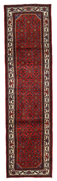  Hosseinabad Rug 82X302 Authentic
 Oriental Handknotted Runner
 Dark Red/Dark Brown (Wool, Persia/Iran)