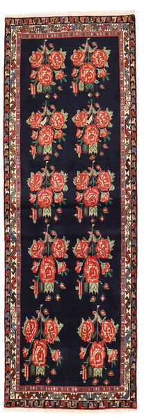  Afshar/Sirjan Rug 83X247 Authentic
 Oriental Handknotted Runner
 Black/Rust Red (Wool, Persia/Iran)