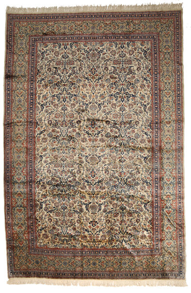  Kerman Ca. 1980 Rug 391X584 Authentic
 Oriental Handknotted Light Brown/Dark Grey Large (Wool, Persia/Iran)