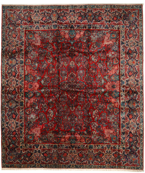  Sarouk Rug 420X485 Authentic
 Oriental Handknotted Dark Red/Dark Brown Large (Wool, Persia/Iran)