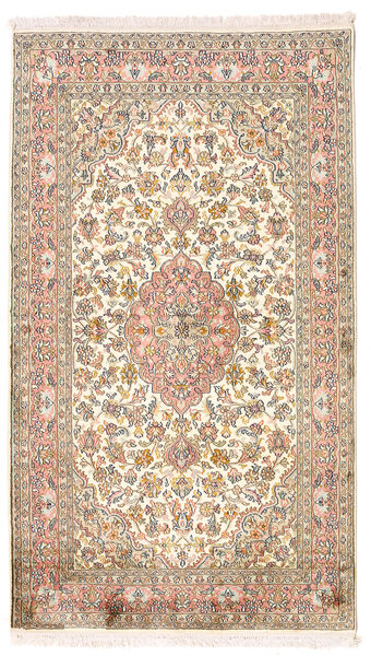  Kashmir Pure Silk Rug 94X164 Authentic
 Oriental Handknotted Yellow/Brown (Silk, India)