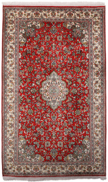 Kashmir Pure Silk Rug 97X158 Authentic
 Oriental Handknotted Dark Red/Dark Brown (Silk, India)