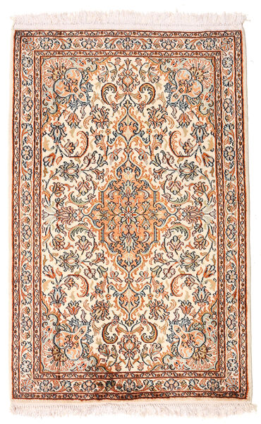  Kashmir Pure Silk Rug 63X98 Authentic
 Oriental Handknotted Yellow/Light Brown (Silk, India)