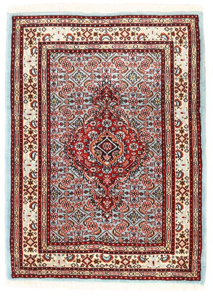  Moud Rug 61X84 Authentic
 Oriental Handknotted Dark Red/Beige (Wool/Silk, Persia/Iran)
