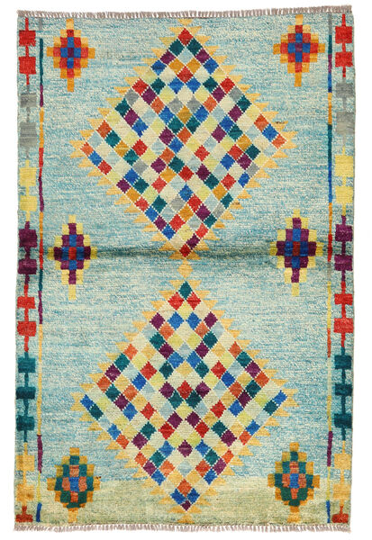  Moroccan Berber - Afghanistan Rug 95X143 Authentic
 Modern Handknotted Pastel Green/Turquoise Blue (Wool, Afghanistan)