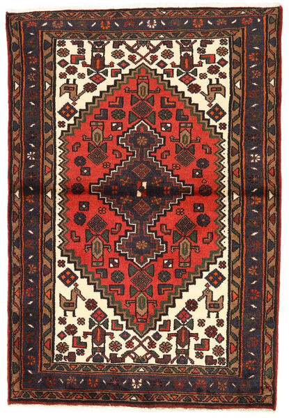  Asadabad Rug 96X142 Persian Wool Dark Red/Brown Small 