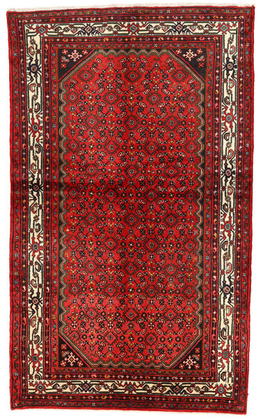  Hosseinabad Rug 132X220 Authentic
 Oriental Handknotted Dark Red/Dark Brown (Wool, Persia/Iran)