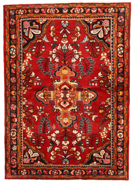  Hosseinabad Rug 113X150 Authentic
 Oriental Handknotted Rust Red/Dark Brown (Wool, Persia/Iran)