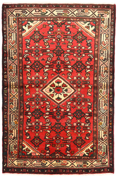 Hosseinabad Rug Rug 98X151 Red/Brown (Wool, Persia/Iran)