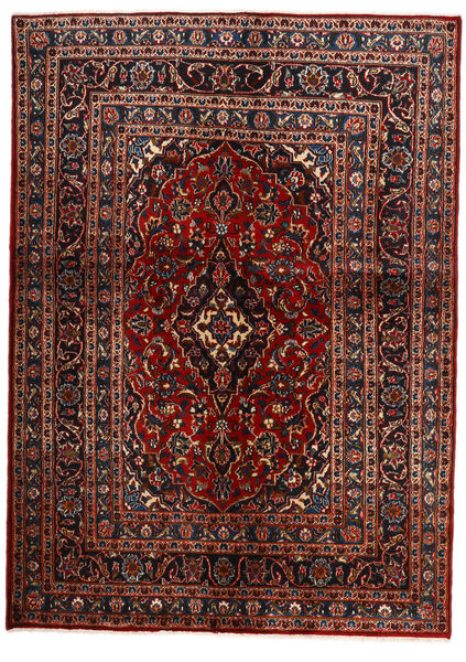  Keshan Rug 149X207 Authentic
 Oriental Handknotted Dark Red/Black (Wool, Persia/Iran)