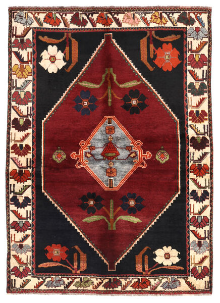  Shiraz Rug 144X203 Authentic
 Oriental Handknotted Dark Red/Dark Brown (Wool, Persia/Iran)