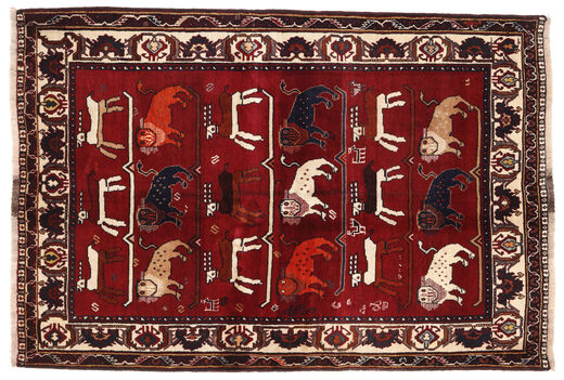  Qashqai Rug 127X186 Authentic
 Oriental Handknotted Dark Red/Dark Brown (Wool, Persia/Iran)