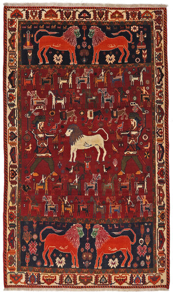  Qashqai Rug 124X211 Authentic
 Oriental Handknotted Dark Red/Dark Brown (Wool, Persia/Iran)