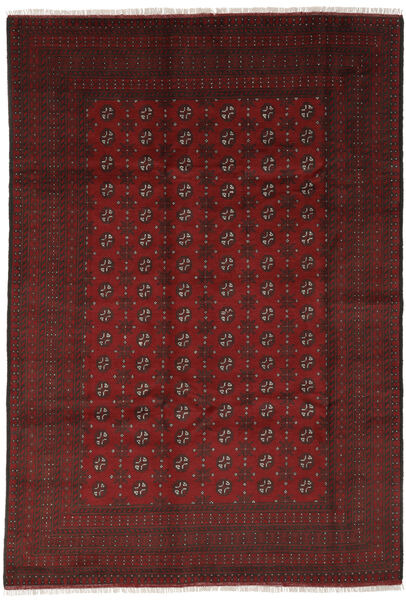  Afghan Rug 201X286 Authentic
 Oriental Handknotted Black/Dark Red (Wool, Afghanistan)