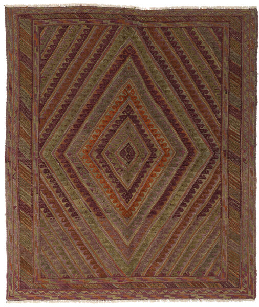  Oriental Kilim Golbarjasta Rug Rug 155X186 Brown/Black (Wool, Afghanistan)