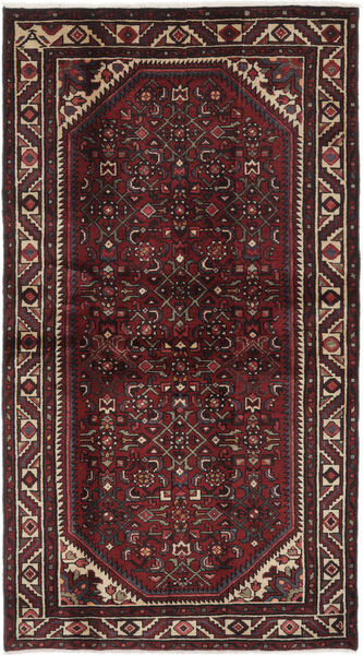  Hamadan Rug 108X198 Authentic
 Oriental Handknotted Black/Dark Brown (Wool, Persia/Iran)