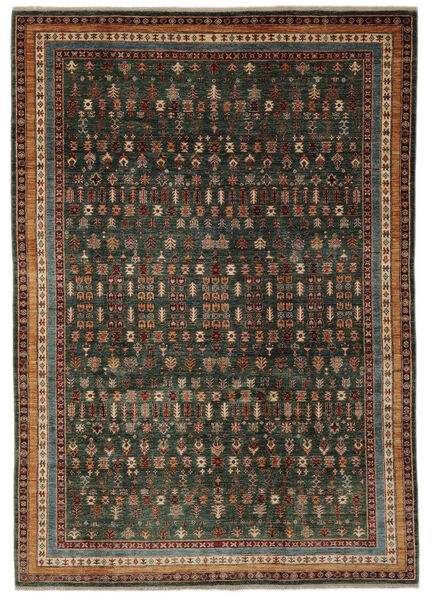  Shabargan Rug 204X281 Authentic
 Oriental Handknotted Black/Dark Brown (Wool, Afghanistan)